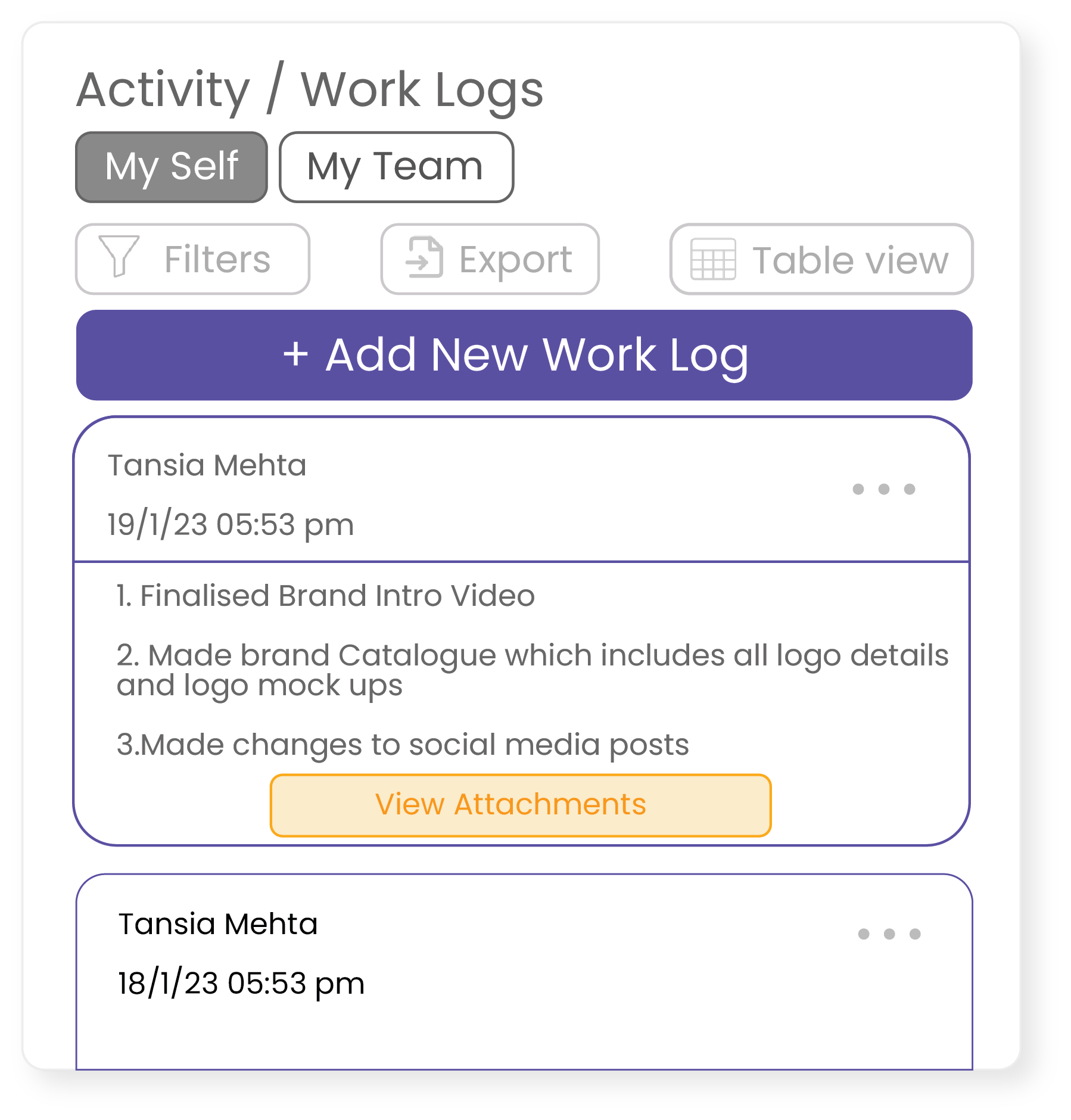 Activity Logs