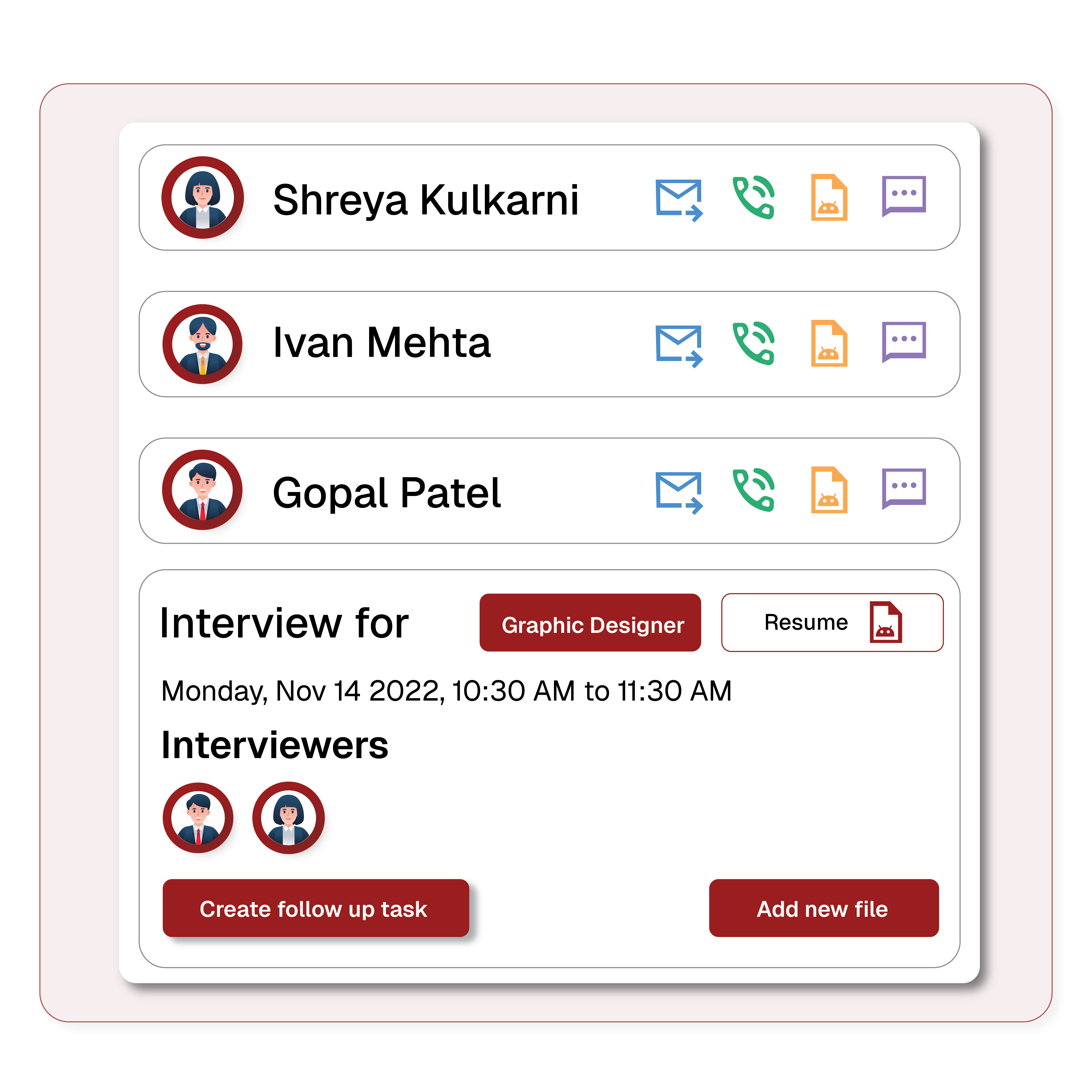 Receive & track applicants